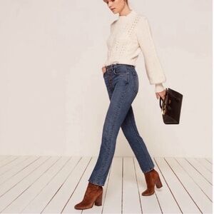 Reformation Mid Rise Straight Leg Jean, Size 27